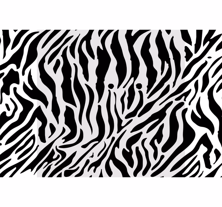 Rolgordijn zwart met zebrapatroon - TenStickers