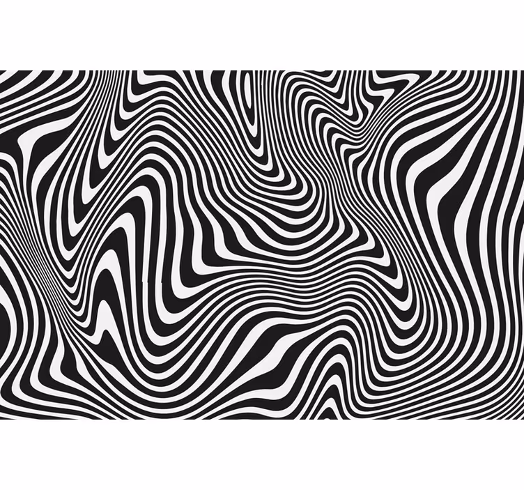 Rolgordijn zwart met zebra 3d effect - TenStickers