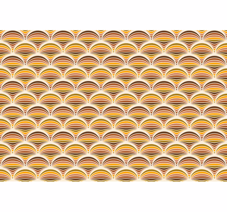Rolgordijn beige 70s patroon mantel - TenStickers