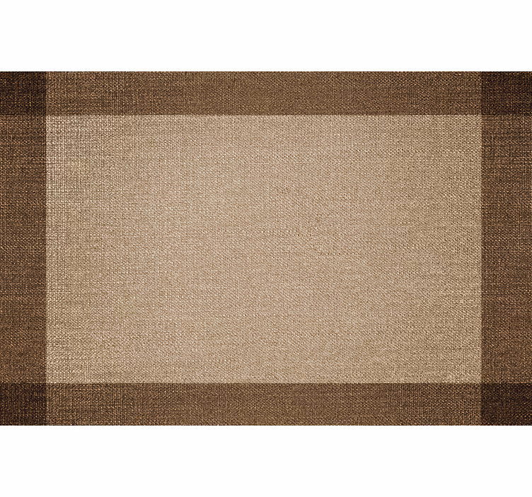 Rolgordijn beige bruine placemat met rand - TenStickers