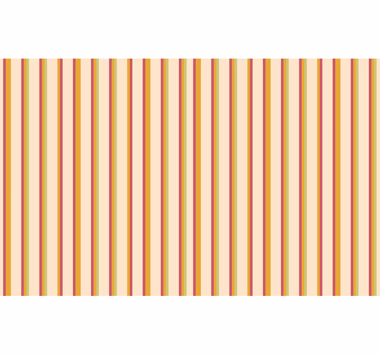Oranje rolgordijn retro pastel gestreept patroon - TenStickers