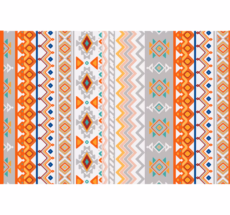 Oranje rolgordijn met bohemian stijlpatroon - TenStickers