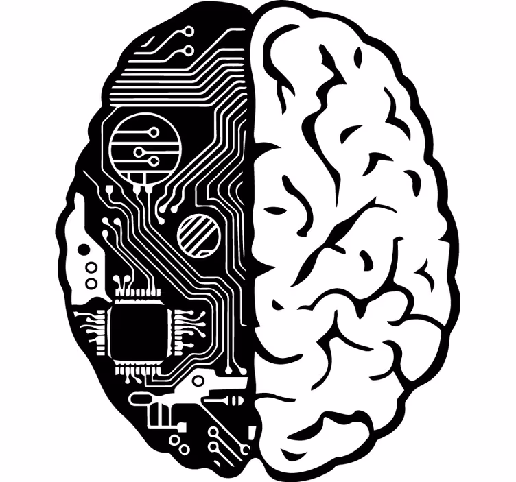 Kantoor rolgordijn technical brain - TenStickers