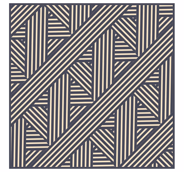 Kantoor rolgordijn wit en beige blauw gestreept vinyltapijt - TenStickers