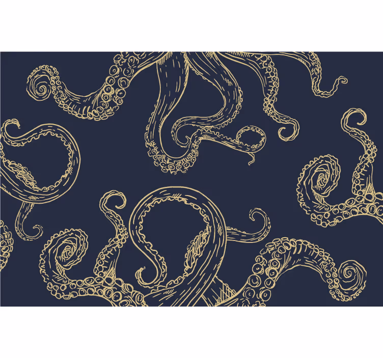 Rolgordijn slaapkamer met octopus tentakels - TenStickers