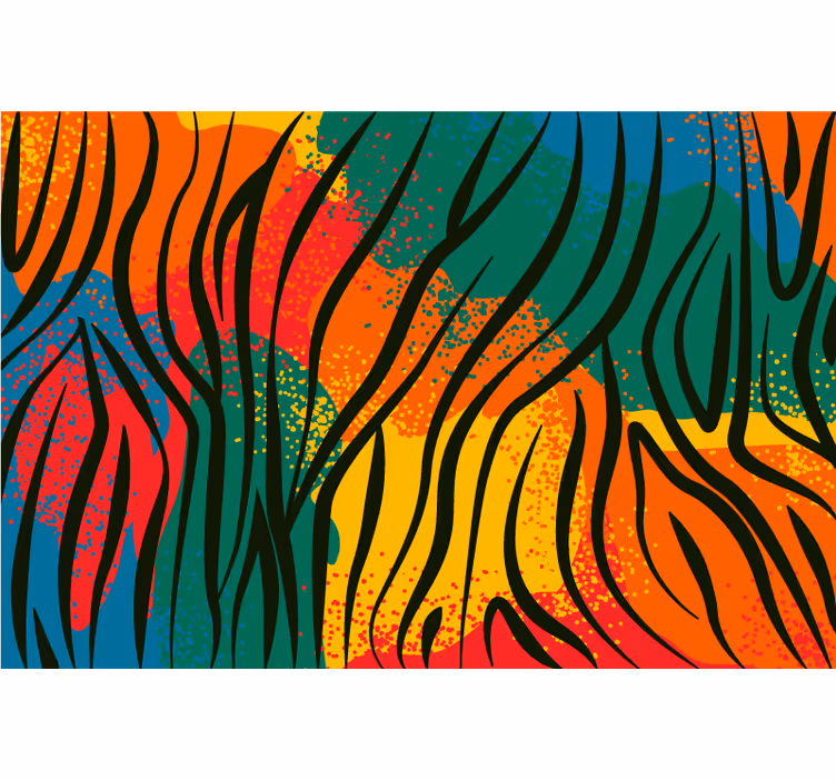 Rolgordijn slaapkamer met afrikaanse dierenprint - TenStickers