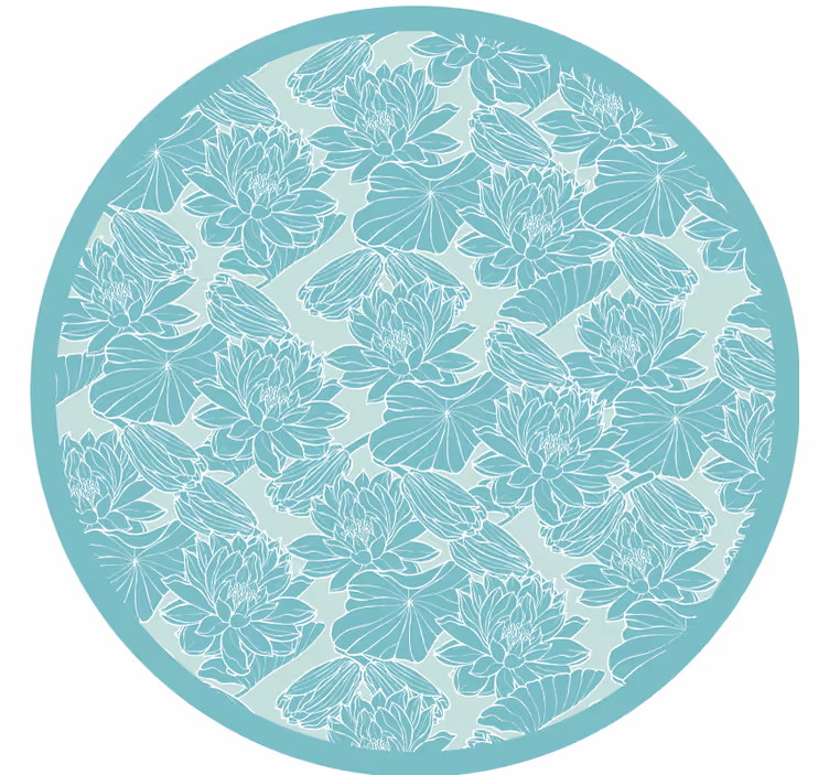 Rolgordijn slaapkamer lotus schets - TenStickers