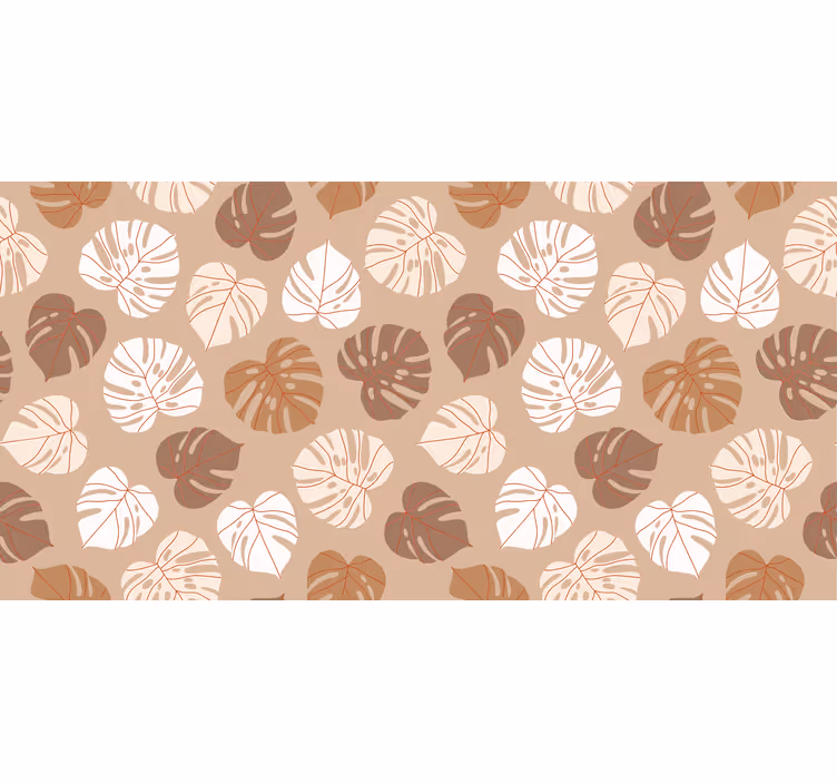 Rolgordijn slaapkamer beige tropische planten - TenStickers