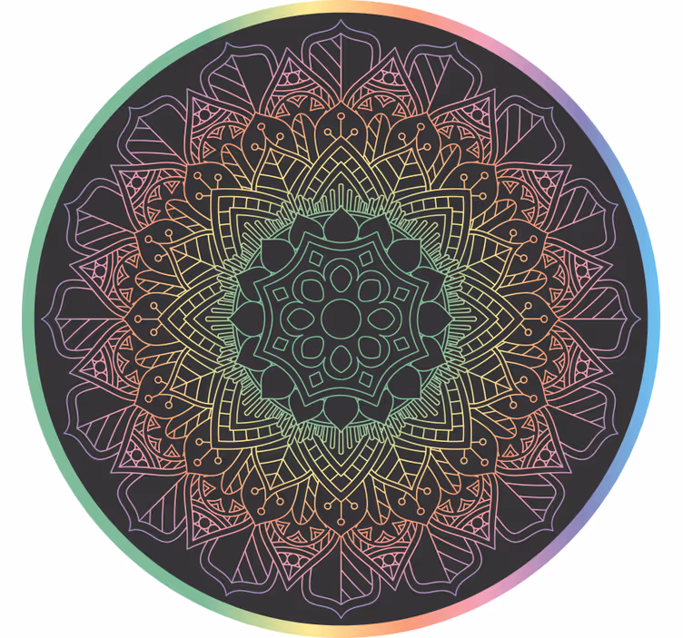 Rolgordijn slaapkamer rainbow mandala - TenStickers
