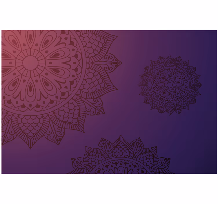 Rolgordijn slaapkamer heldere mandala blauw en licht - TenStickers