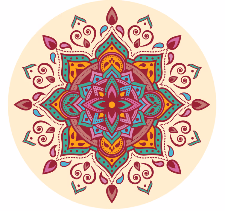 Rolgordijn slaapkamer roze mandala - TenStickers