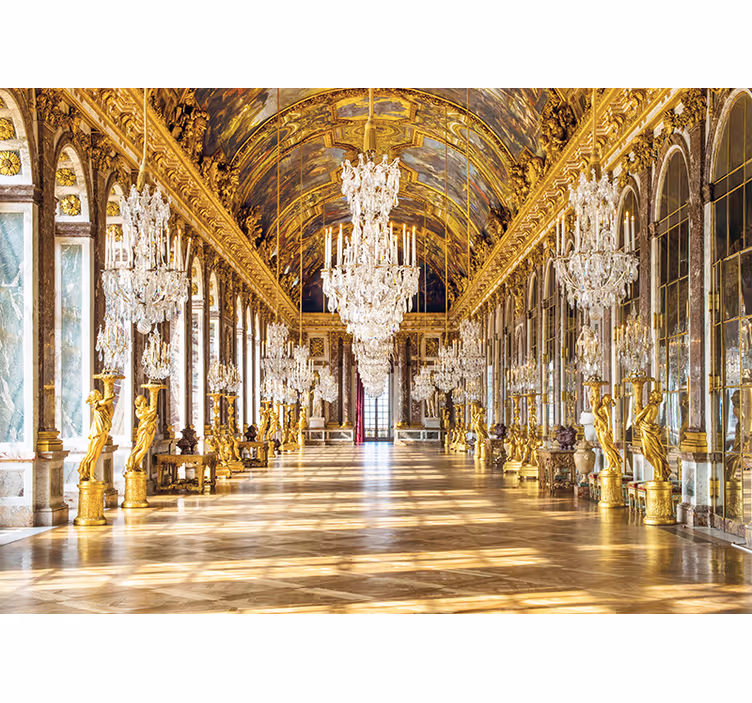 Rolgordijn woonkamer kasteel van versailles - TenStickers