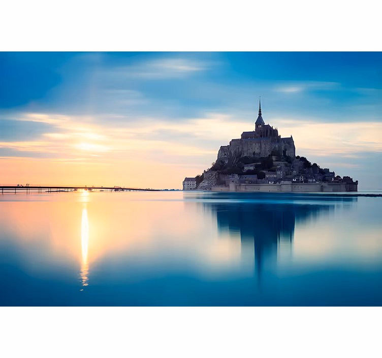 Rolgordijn woonkamer mont saint-michel - TenStickers