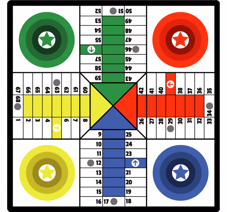 Kinderkamer rolgordijn parchis hame - TenStickers