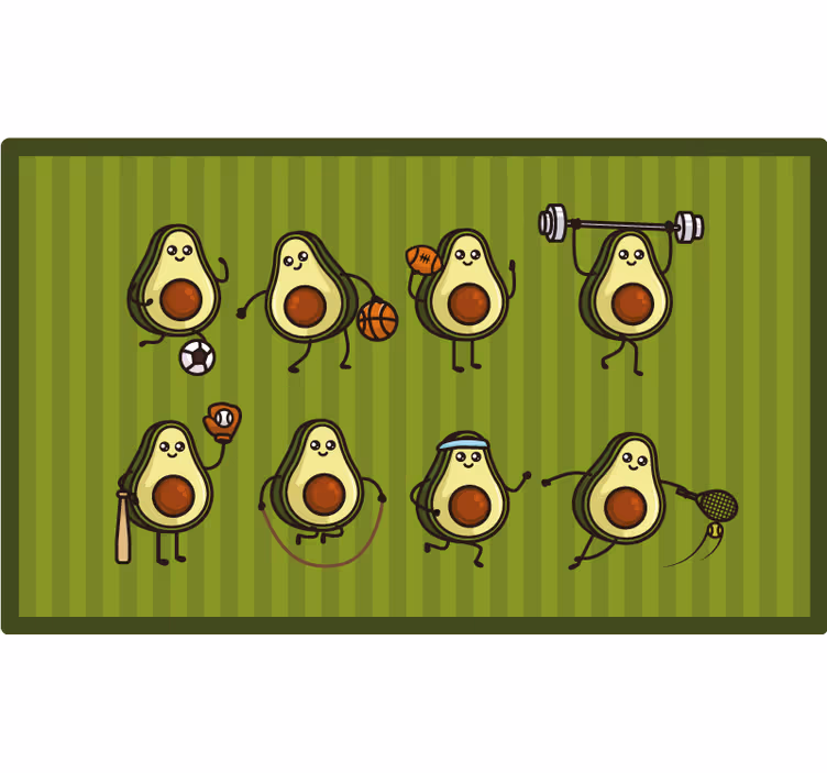Kinderkamer rolgordijn anime avocado's - TenStickers