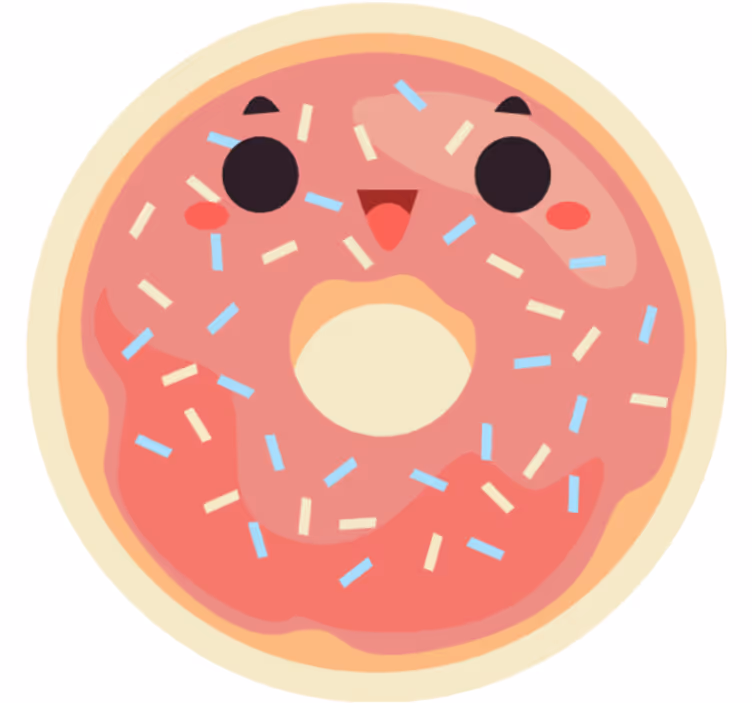 Kinderkamer rolgordijn anime donuts - TenStickers