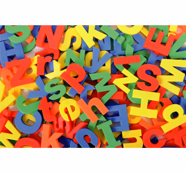 Kinderkamer rolgordijn met alfabet letters - TenStickers
