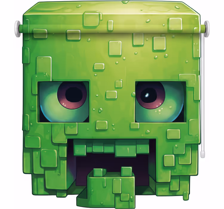 Kinderkamer rolgordijn creepy pixel art figuur - TenStickers