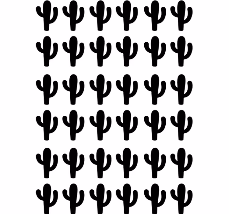 Rolgordijn tienerkamer cactusstickers - TenStickers