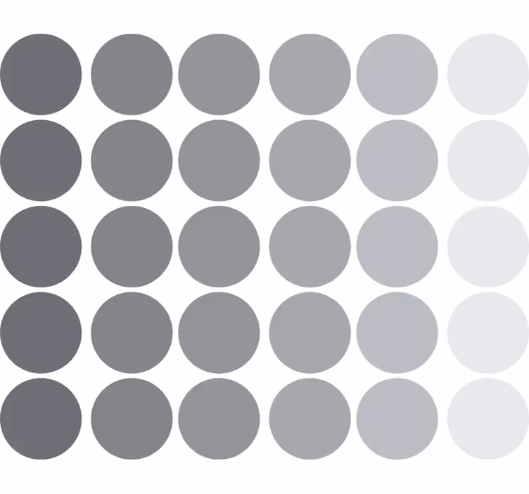Rolgordijn tienerkamer geometrische grijze cirkels - TenStickers