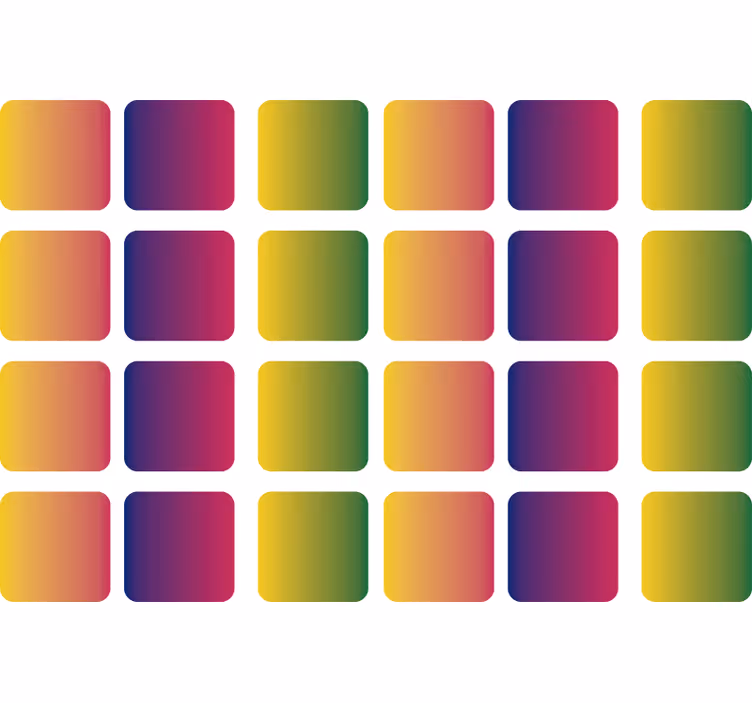 Rolgordijn tienerkamer vierkante regenboogpatroon - TenStickers
