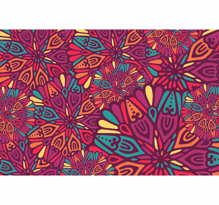 Rolgordijn tienerkamer roze mandala's - TenStickers