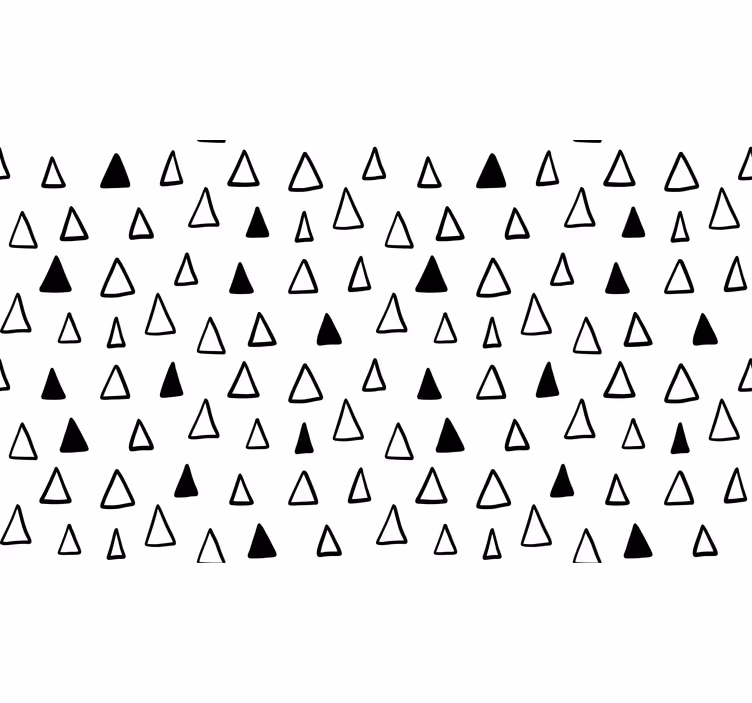 Wit rolgordijn kleine scandinavische driehoekjes - TenStickers