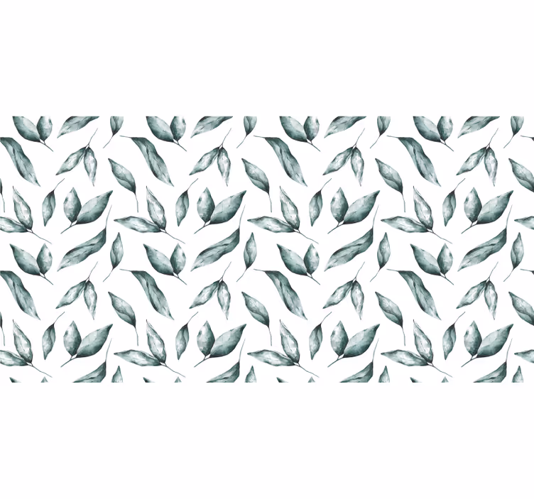 Wit rolgordijn groene aquarel - TenStickers