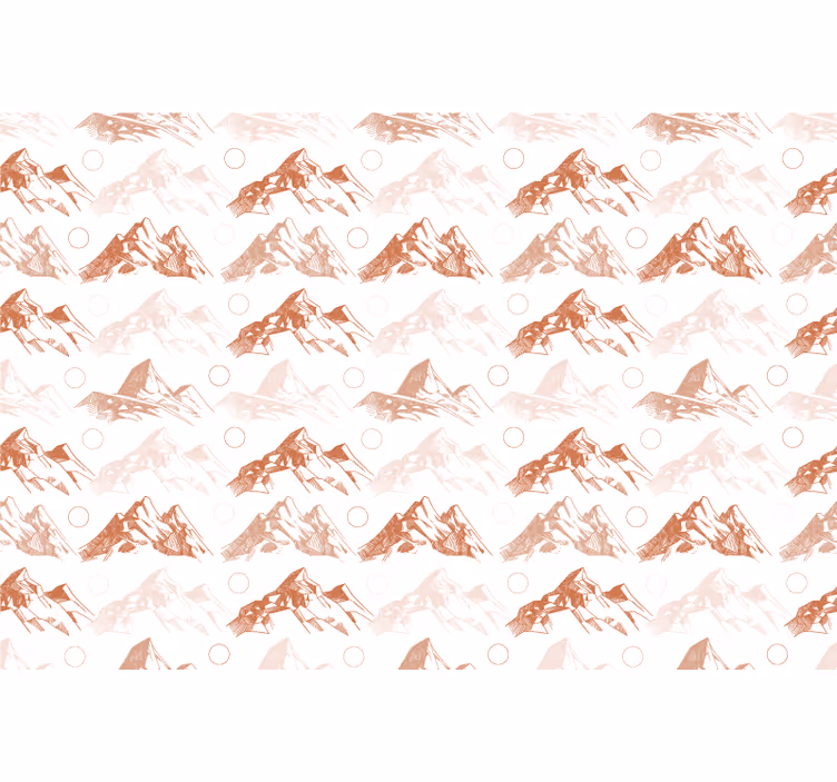 Wit rolgordijn met terracotta bergen patroon - TenStickers