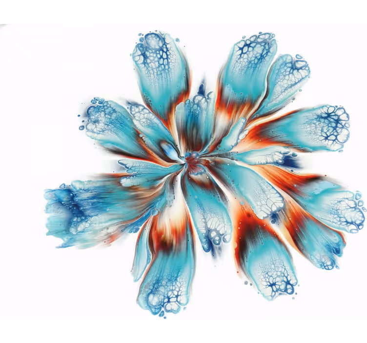 Badkamer rolgordijn moderne kunst kleurrijke bloemen - TenStickers