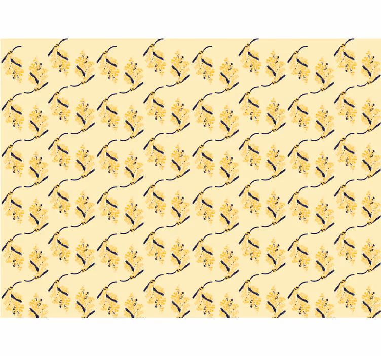 Rolgordijn bloemen patrones de mimosas - TenStickers