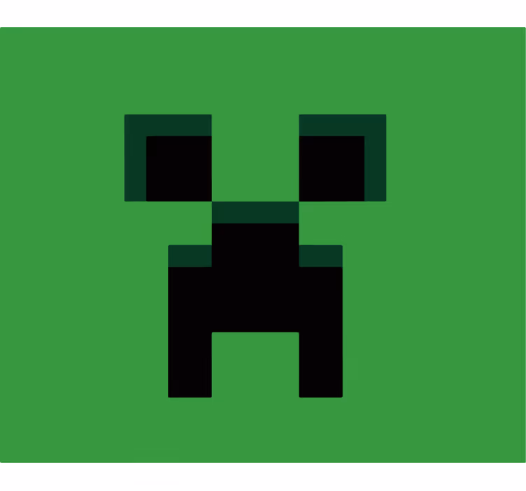 Gamer rolgordijn minecraft groen - TenStickers