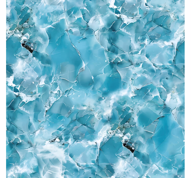 Patronen rolgordijn turquoise blauw - TenStickers