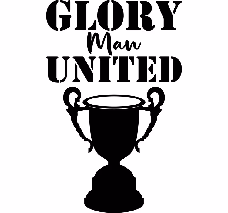 Rolgordijn met tekst glory man united - TenStickers