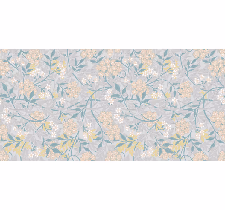 Rolgordijn grijs met elegant bloemenpatroon uit de jaren 80 - TenStickers