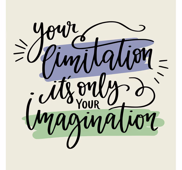 Kantoor rolgordijn handgetekende motivatie quote - TenStickers