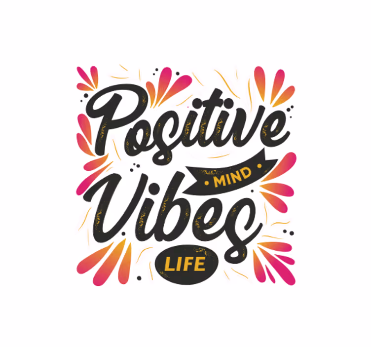 Kantoor rolgordijn positieve geest positieve vibes - TenStickers