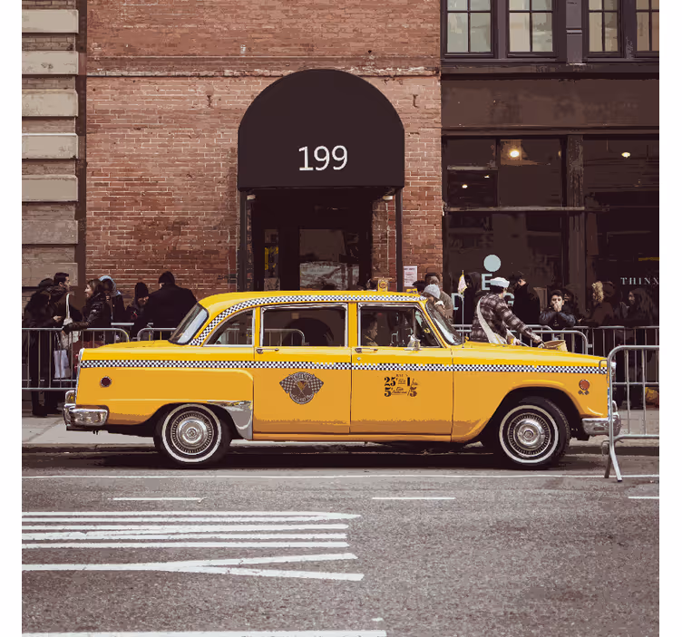 Kantoor rolgordijn new york gele taxi illustratie - TenStickers