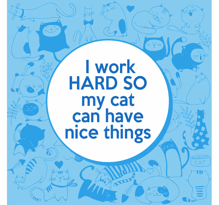 Kantoor rolgordijn motivatiequote voor huisdieren - TenStickers
