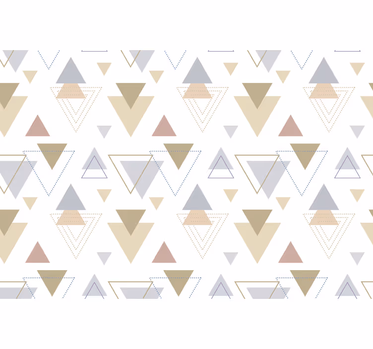 Kantoor rolgordijn geometrisch blauw en geel nordic stijl - TenStickers