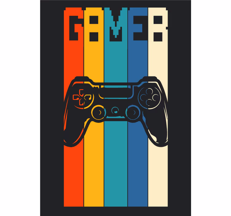 Rolgordijn tienerkamer gamer - TenStickers