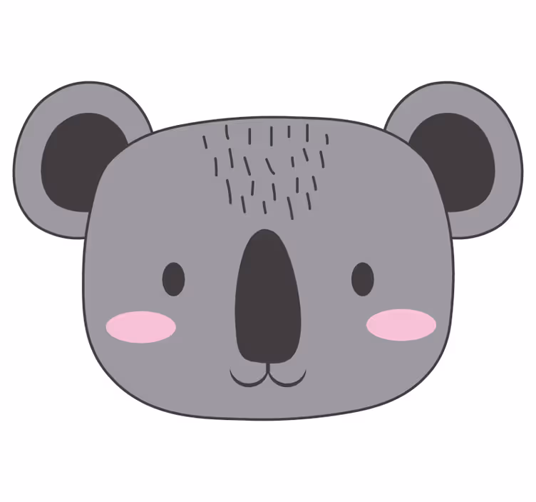 Rolgordijn grappig koala gezicht vinyl tapijt - TenStickers