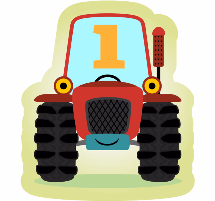 Rolgordijn grappig no.1 tractor - TenStickers