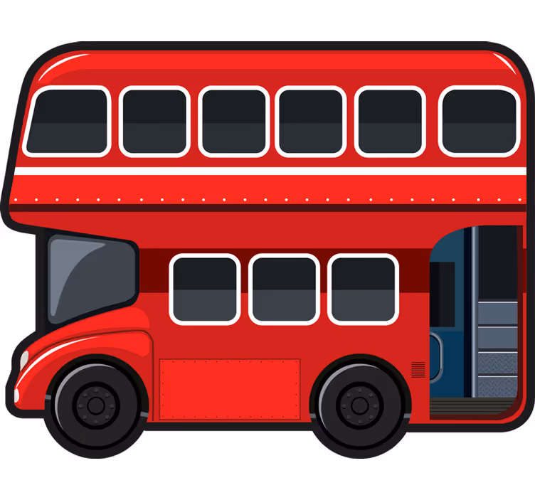 Rolgordijn grappig london bus - TenStickers