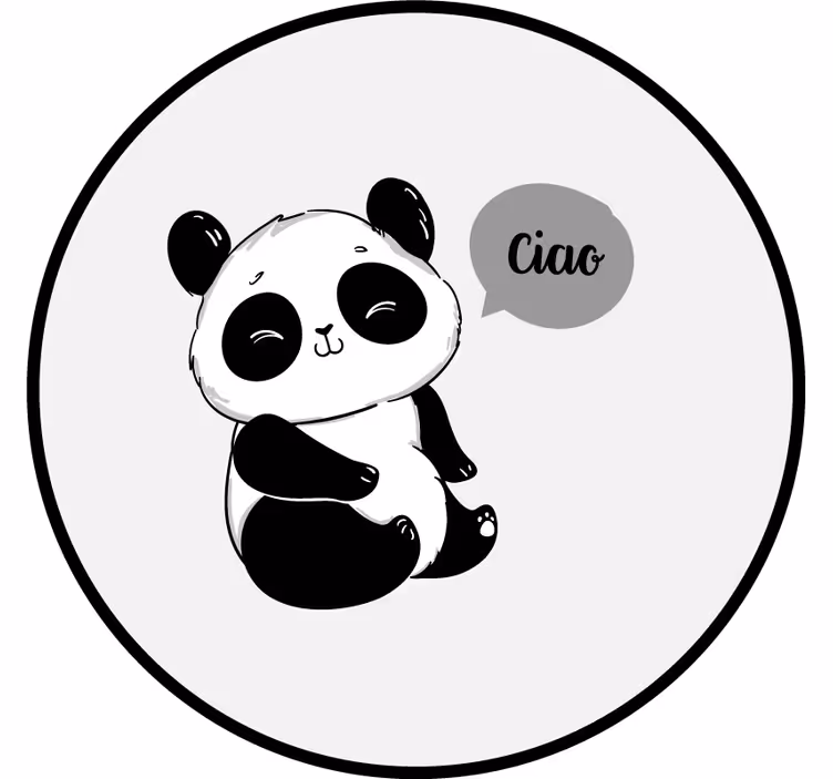 Rolgordijn grappig met blije panda - TenStickers