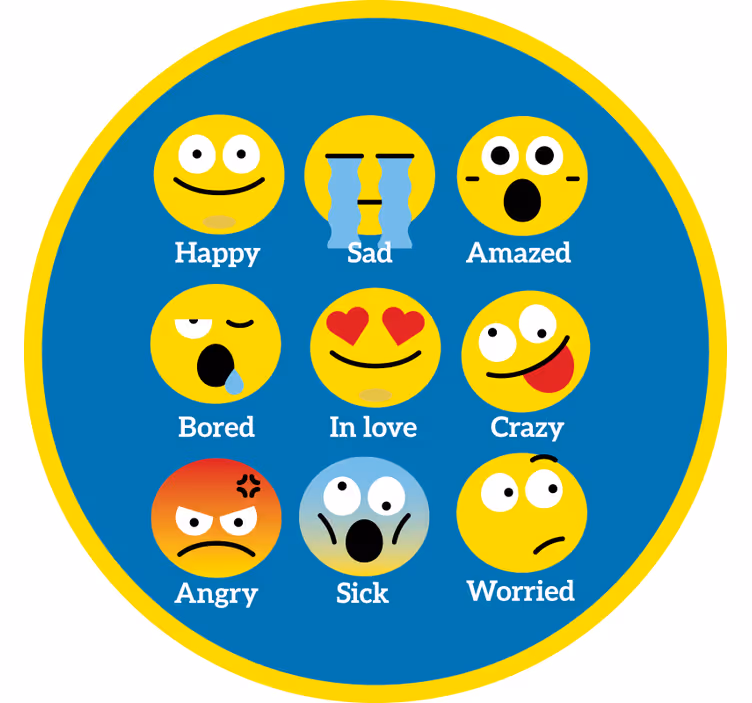 Rolgordijn grappig emotie tapijt - TenStickers