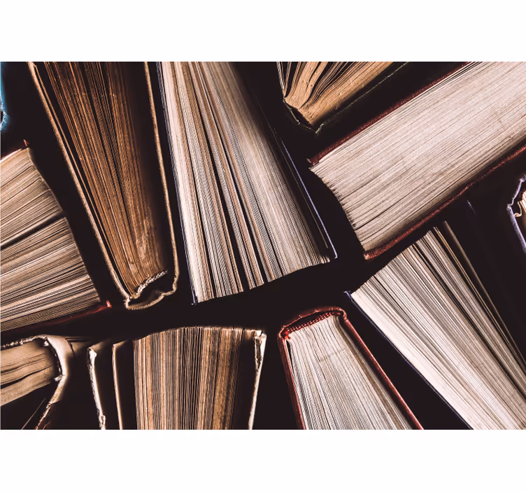 Rolgordijn rustiek hardback boeken - TenStickers