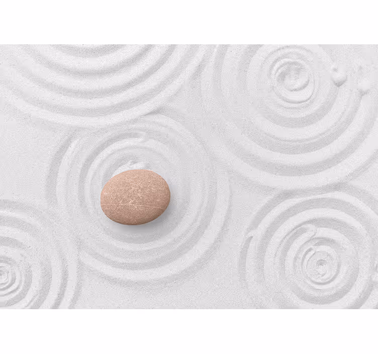 Zen rolgordijn beeld in het zand - TenStickers