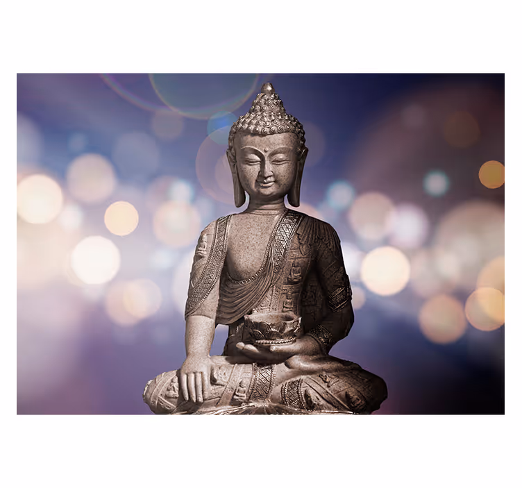Zen rolgordijn amethist boeddha - TenStickers