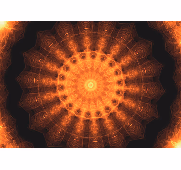 Zen rolgordijn mandala geschilderde zonsopgang - TenStickers